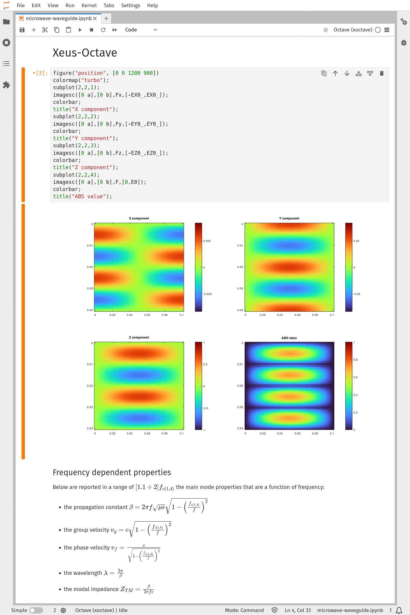 Example Jupyter notebook for Xeus-Octave kernel